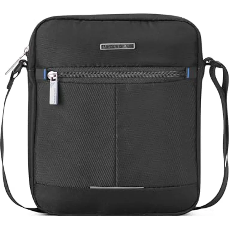 RONCATO Easy Office 2.0 Umhängetasche Herren 1 Fach mit Reißverschluss und Fronttasche, Schwarz, geeignet für ein 10-Zoll-Tablet