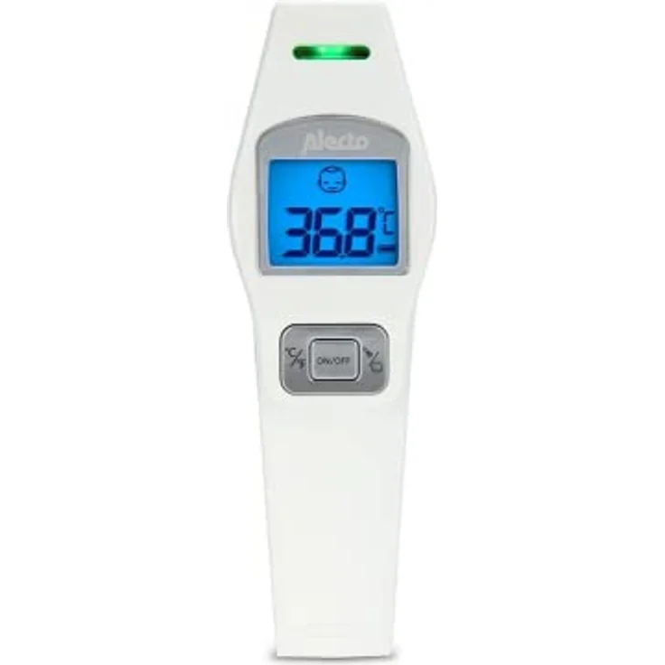 Alecto BC-37 Fieberthermometer, Stirnthermometer mit Fieberalarm und rotem Licht – Bild 1