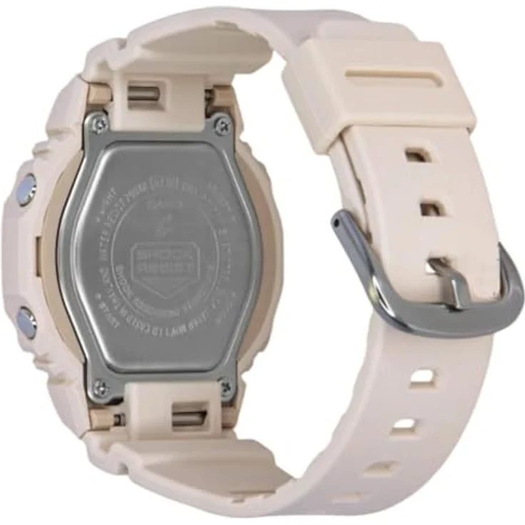 Casio G-Shock Classic Ana-Digi Damenuhr Crème GMA-P2100M-4AER, Quarzwerk, Alarm, Stoppuhr, Beleuchtung, Countdown, beige Kunststoffarmband – Bild 3