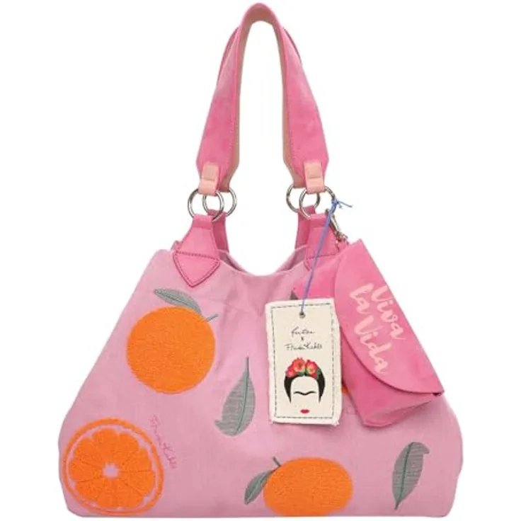 Fritzi aus Preußen Fritzi x Frida Kahlo Izzy Medium Shopper Tasche, 42 cm, orange, 100% Polyester