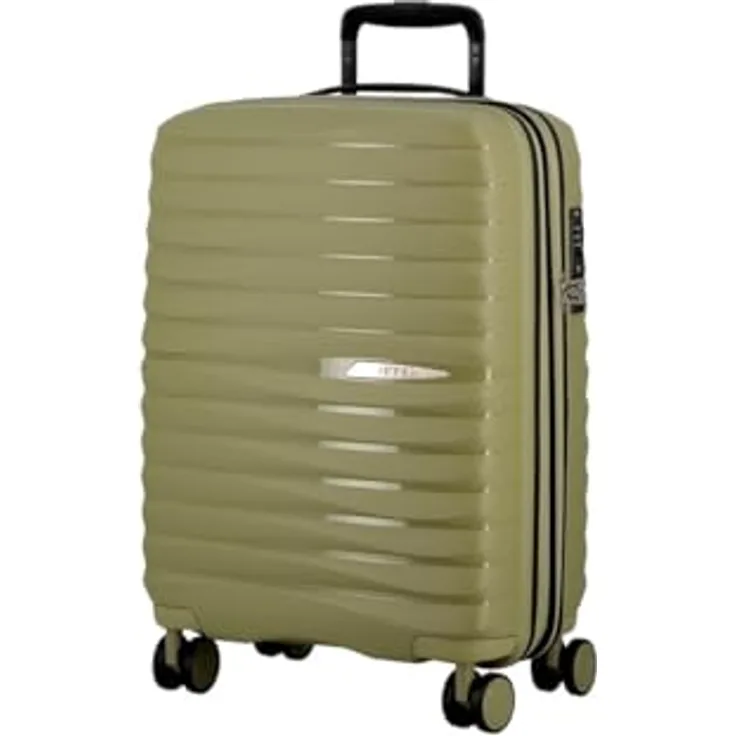 JUMP Kabinenkoffer XWave ausziehbar 4 Räder (W20) Olive, oliv, Erweiterbarer Koffer