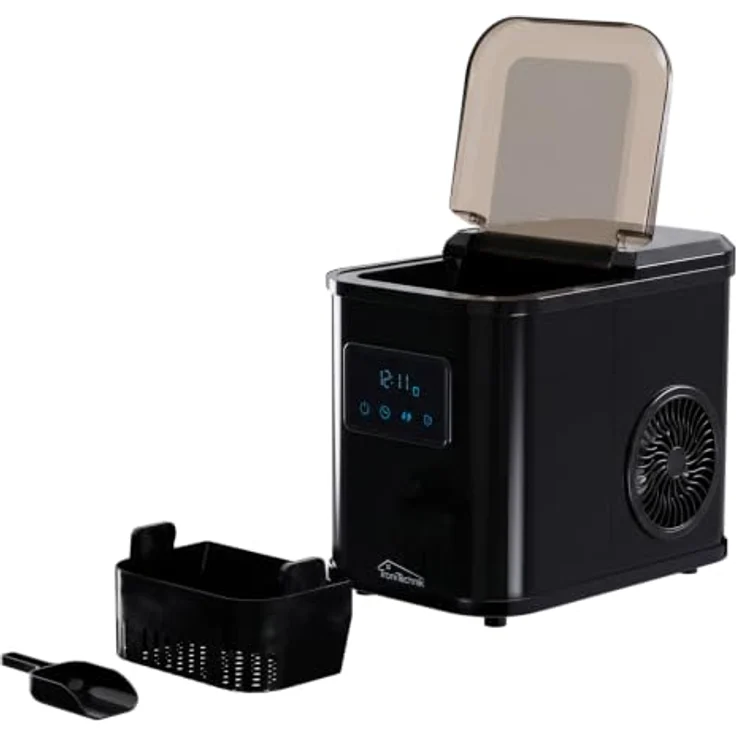 TroniTechnik Eiswürfelmaschine TT-EM 03, leistungsstarke Kompressortechnik mit verschiedenen Eiswürfelgrößen und intuitivem Display – Bild 5