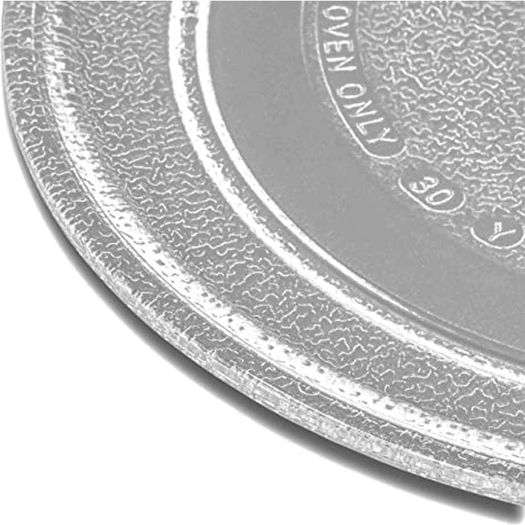 VHBW Mikrowellen-Teller kompatibel mit Caso MG20, BMG20, M20 Gourmet – Drehteller aus Glas, 24,5 cm, silber – Bild 2