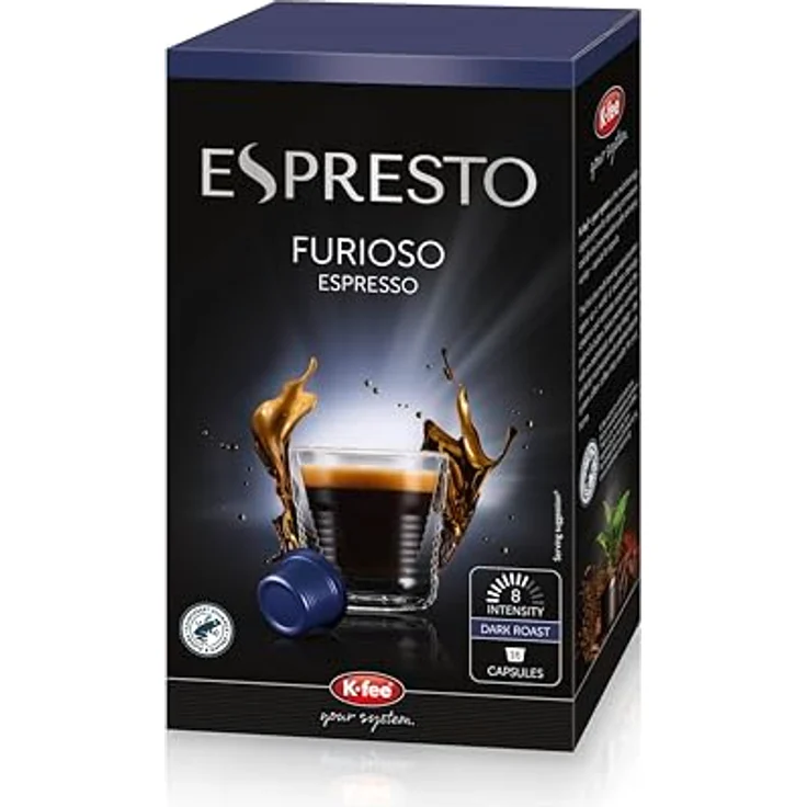 K-Fee Espresto Espresso Furioso, Kaffee, Arabica, Intensität 8, 16 Kapseln – Bild 2