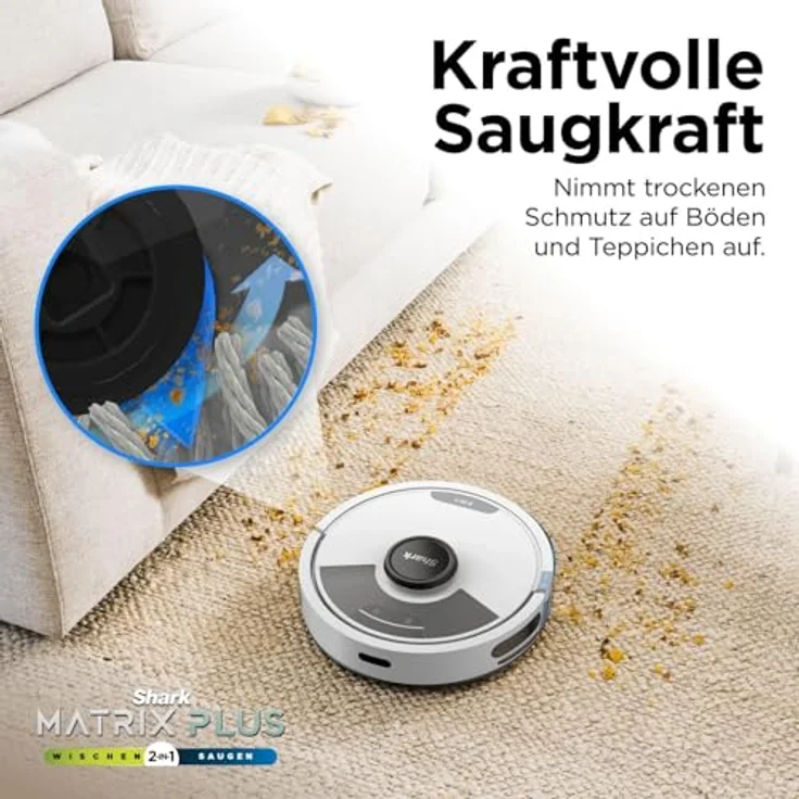 Shark Matrix Plus 2-in-1 Wisch- & Saugroboter mit LiDAR-Home Mapping, Schwarz/Silber, präzises Home Mapping und selbstreinigende Bürstenrolle – Bild 5