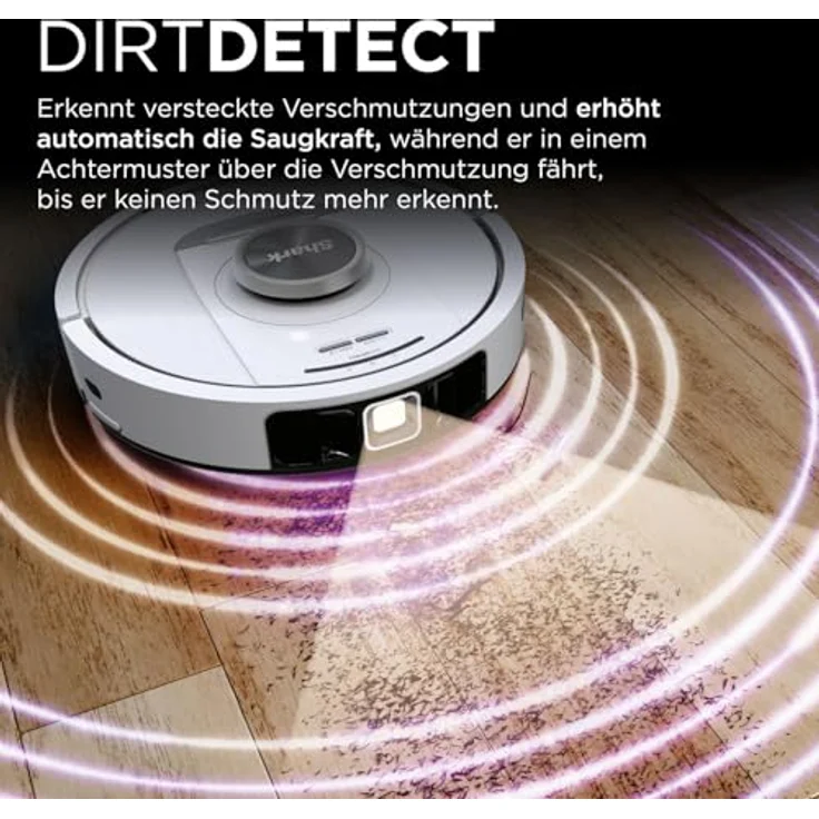 Shark PowerDetect Saugroboter selbstleerend mit 3D- & LiDAR-Navigation, Anti-Allergen- & Anti-Geruch-Basis, NeverStuck-Hindernisumgehung, Weiß AV2820VEEUWH – Bild 3