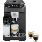 De'Longhi Kaffeevollautomat Magnifica Plus ECAM 320.61.G, Voll-Touch-Farbdisplay und LatteCrema Hot Milchsystem, Metallic-Rahmen