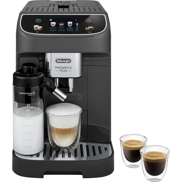 De'Longhi Kaffeevollautomat Magnifica Plus ECAM 320.61.G, Voll-Touch-Farbdisplay und LatteCrema Hot Milchsystem, Metallic-Rahmen – Bild 1