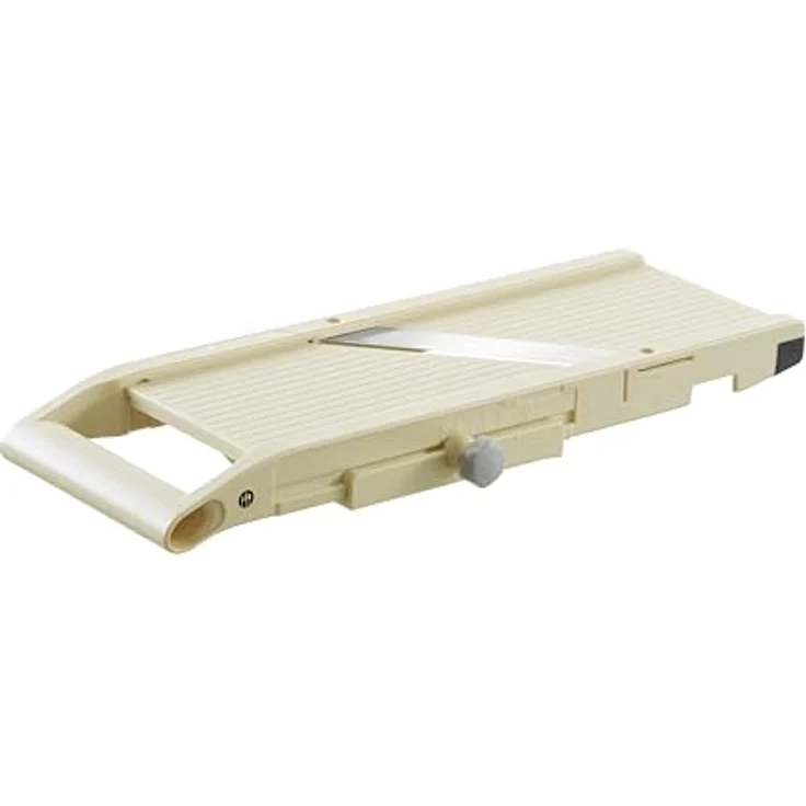 Hendi Mandoline, Küchenreibe aus rostfreiem japanischem Edelstahl mit stufenlos einstellbarer Schnittdicke 1-5 mm und Fingerschutz – Bild 6