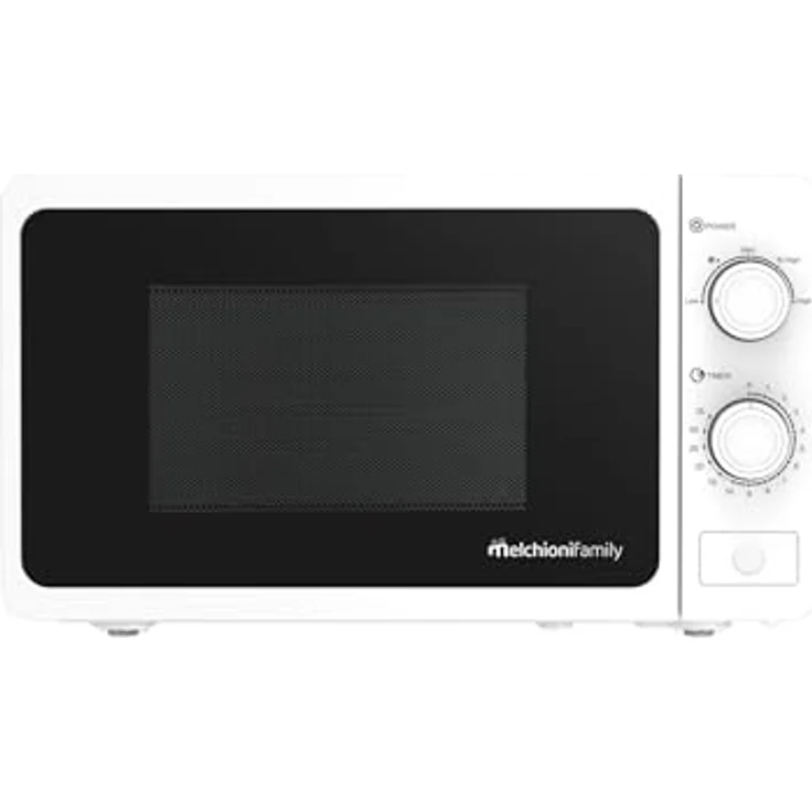 Melchioni Family Mikrowelle mit Grill 20 l, kleine Mikrowelle 800 W, Timer 1-35 Minuten, kompaktes Design – Bild 3