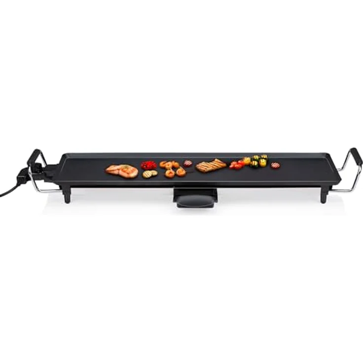 Alpina Teppanyaki Grill - Tischgrill 230W - 70 x 23CM - Plancha Grillplatte 2000W - mit Antihaftbeschichtung - Einstellbarer Temperatur - Schwarz – Bild 1