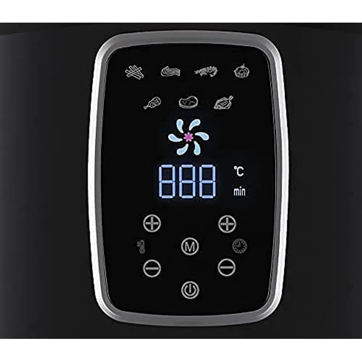 LMG Germany GLA616A Heißluftfritteuse, 1800 W, 5,2 L, leise, Touch, eckig, 7 Programme, A+ – Bild 3