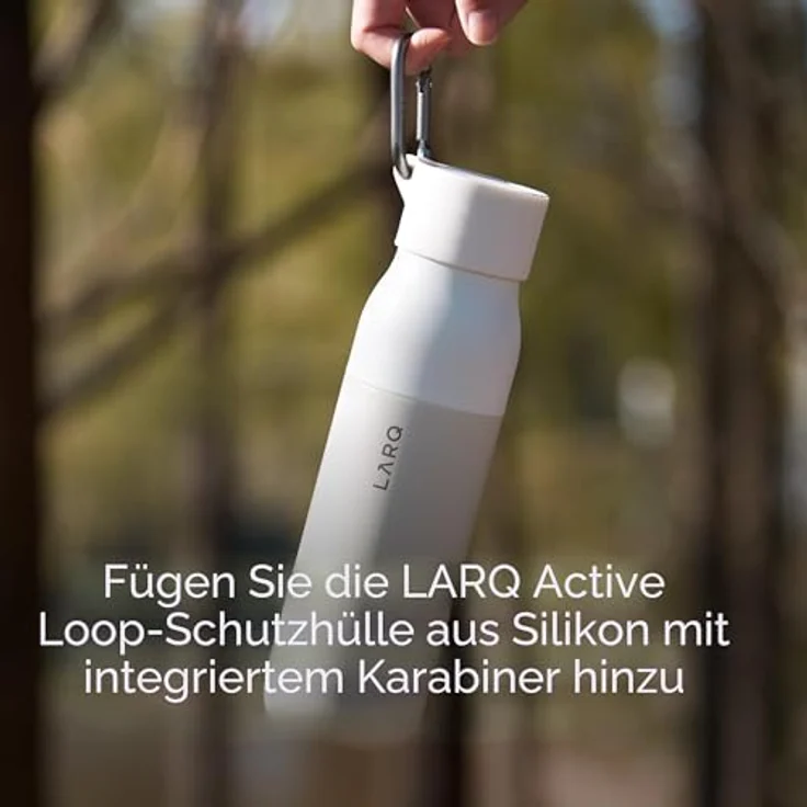 LARQ Bottle Twist Top 500ml - Isolierte Edelstahl-Trinkflasche | Thermoskanne, BPA-frei | Wiederverwendbare Wasserflasche für Camping, Büro und Reisen | Hält Getränke kalt und heiß, Monaco Blue – Bild 9