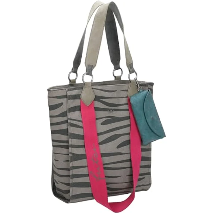 Fritzi aus Preußen Izzy02 Canvas Shopper Tasche, 32 cm x 11 cm x 38.5 cm, grau, 100% Baumwolle – Bild 6