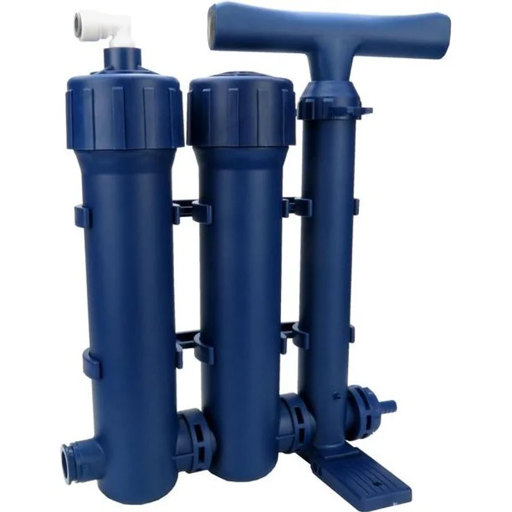 TWaLa Manual Water Purifier 3-Stufen Filtersystem mit Handpumpe für Outdoor, 0,01 Mikron Filterung, 1,5 l/min Durchfluss