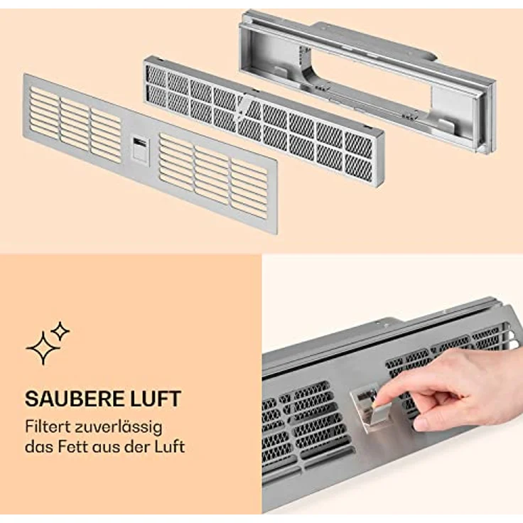 Klarstein Dunstabzugshaube Filter, Metall-Filter für Dunstabzugshaube, Aluminium-Fettfilter, Spülmaschinengeeignet – Bild 3