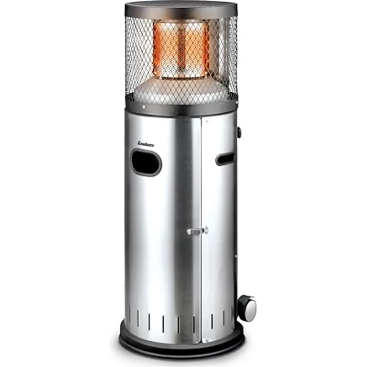 Enders® Terrassenheizer Gas POLO 2.0, Gas-Heizstrahler mit ENDUR Reflektionssystem, stufenlose Regulierung, Transporträder, Umkippsicherung - Schwarz – Bild 1
