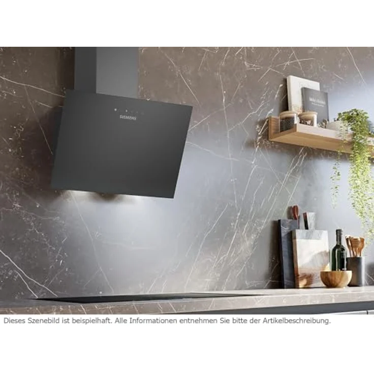Siemens LC65KDK6K Kopffreihaube 60 cm, Schwarz Klarglas, touchControl, LED-Beleuchtung, automatische Filtererinnerung – Bild 5