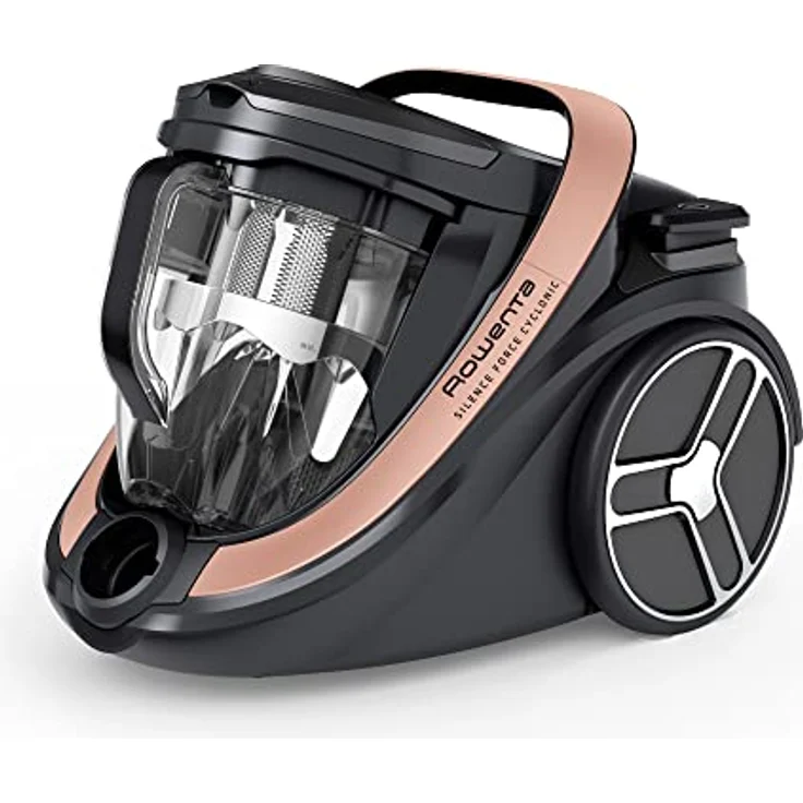Rowenta RO7954 Silence Force Cyclonic Effitech, beutelloser Bodenstaubsauger in Schwarz/Roségold, 2.5 Liter, 59 dB, HEPA-Filter, hohe Saugkraft – Bild 3