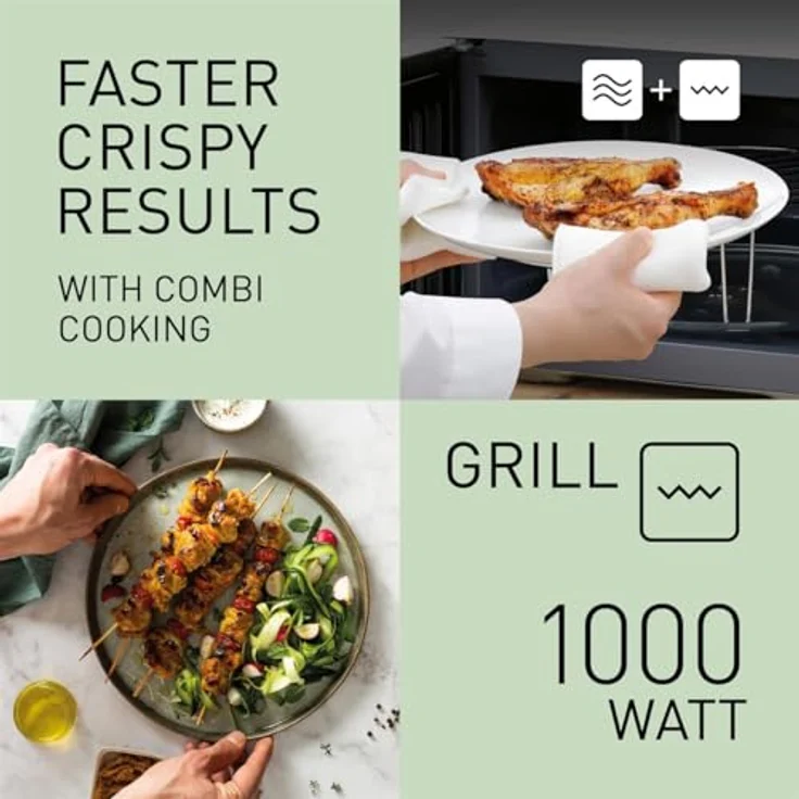 Panasonic NNK35NWMEPG Mikrowelle mit Grill, 24 Liter Garraum, 900 Watt, Schnellstart, Timer, Automatik-Programme, 8 Programme, weiß – Bild 4