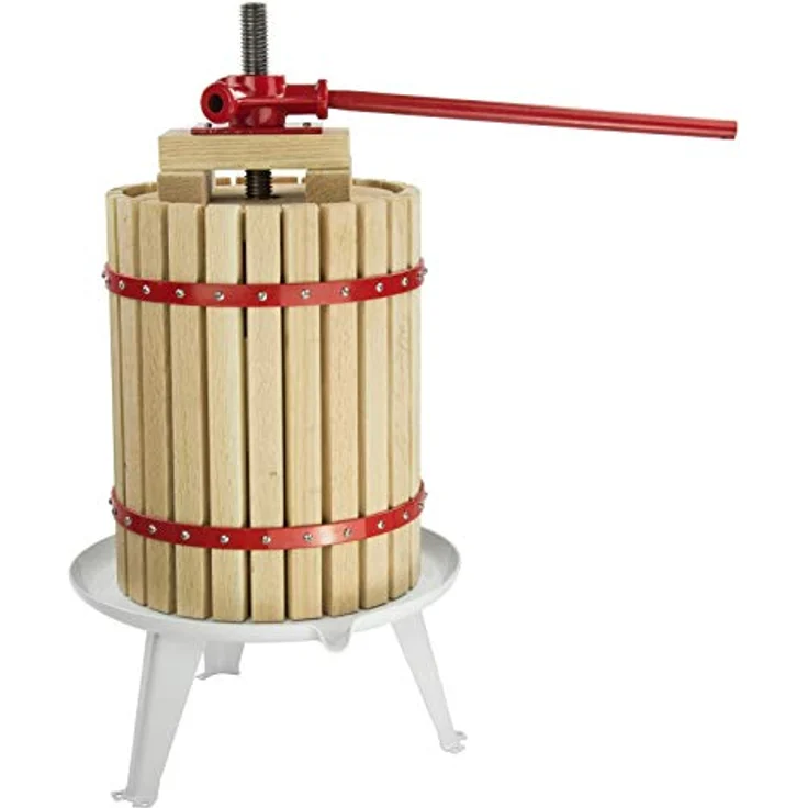 DEMA Obstpresse Saftpresse Weinpresse Fruchtpresse Beerenpresse BP 18 Liter, Buche-Massivholz, Stahl, lebensmittelechte Farbe, vormontiert – Bild 2