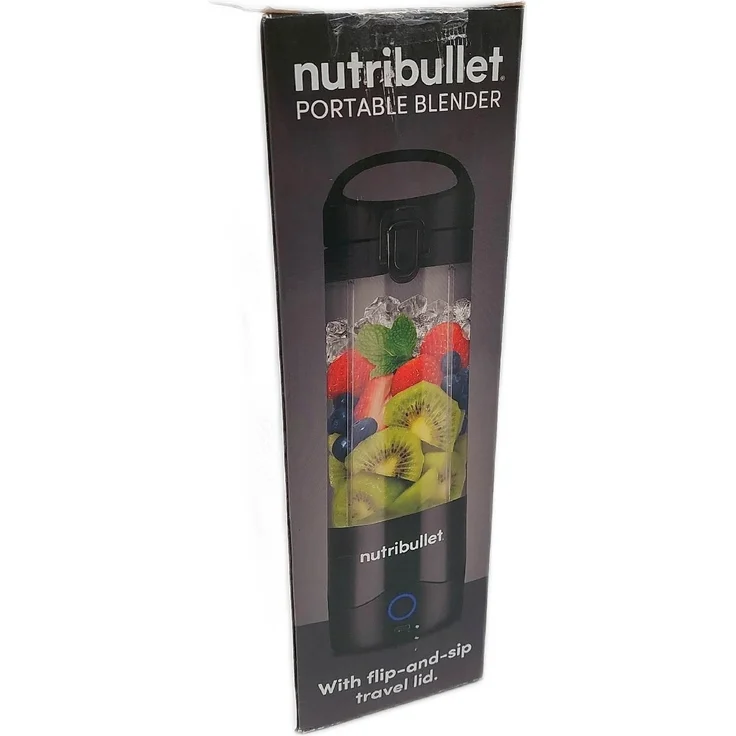 NutriBullet NBP003B, Tragbarer Mixer, 0,475 l, Pulsfunktion, Eis-Crusher, 0,4237 m, Schwarz – Bild 1