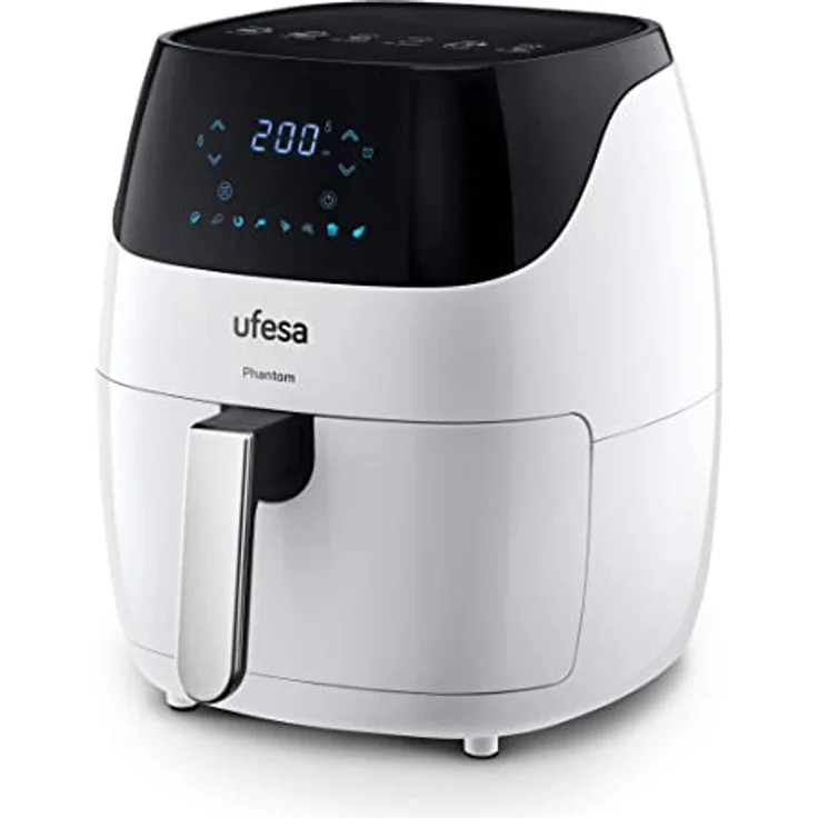 Ufesa AF5100 Heißluftfritteuse XXL Smart mit WLAN White Phantom Friteuse Luftfritteuse ohne Öl, 5 l, digitale Touch-Steuerung, 8 Programme, 1500 W, APP mit Rezept, Temperatur und Zeit einstellbar – Bild 3
