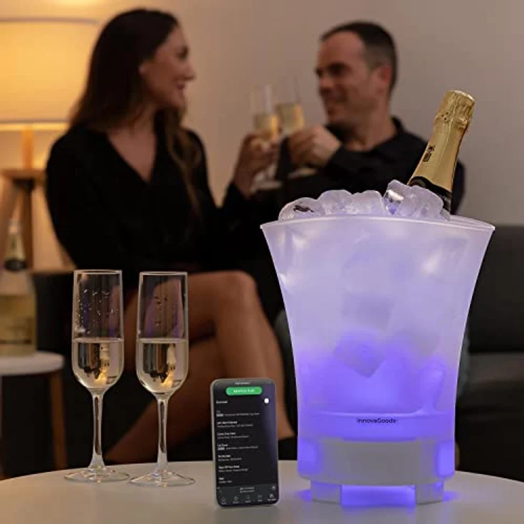 LED-Eiskübel mit wiederaufladbarem Lautsprecher Sonice InnovaGoods – Bild 5
