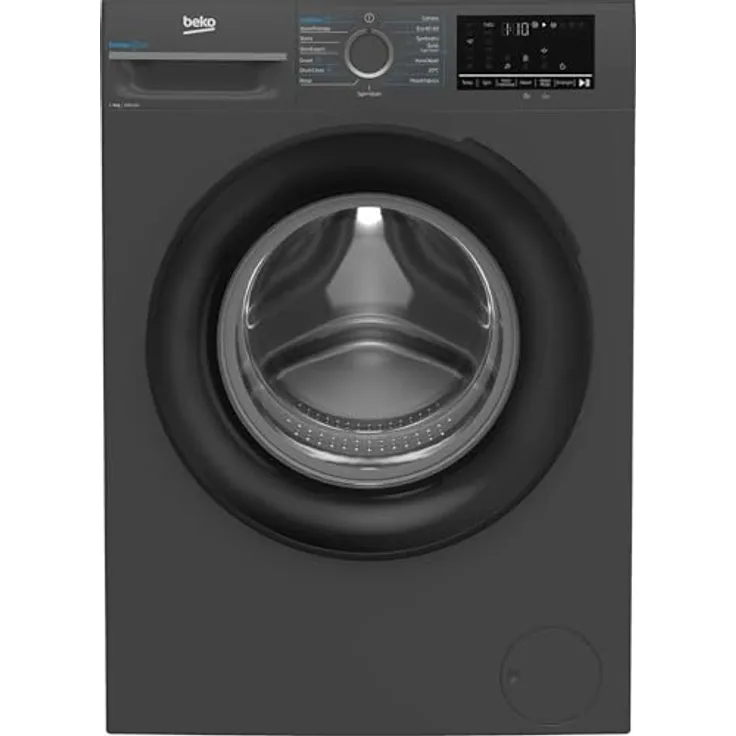 Beko BMEUWT41241M, Frontlader Waschmaschine mit 12 kg Fassungsvermögen, 1400 RPM, anthrazit, Energieeffizienzklasse A