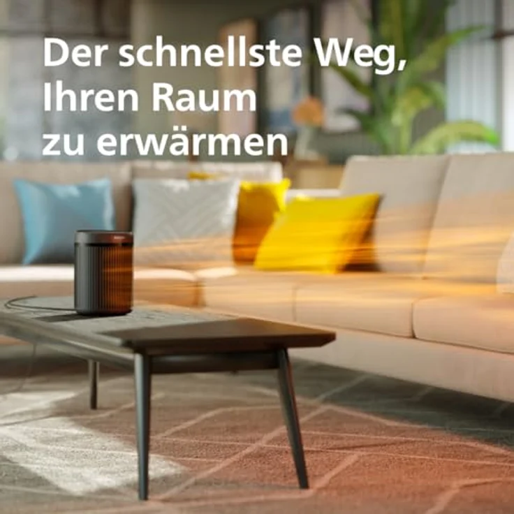 Philips Heizlüfter aus Keramik, Kompakt 2000 Series CX2120/01, 1500 W, schnelles Aufheizen in nur 2 Sekunden, extrem leise – Bild 3