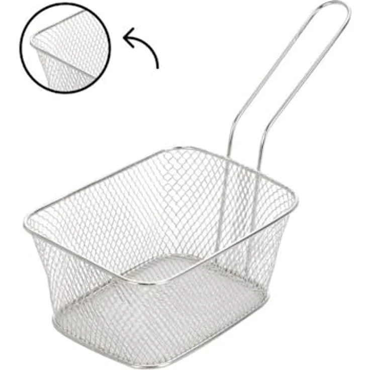 Excellent Houseware Fritteuse, Frittierkorb 14x11x7 cm, robust und vielseitig – Bild 3