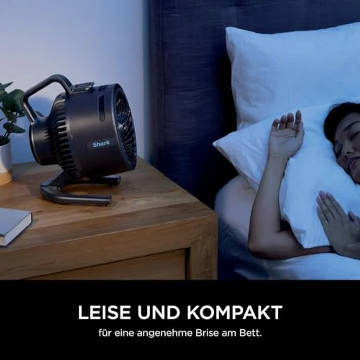 Shark FlexBreeze HydroGo Starker Ventilator mit Sprühnebel, Kühlung für drinnen & draußen, leise & langlebig, kabelgebunden & kabellos, kompakt & leicht, bis zu 20 m Luftstrom, Anthrazit FA050EU – Bild 7