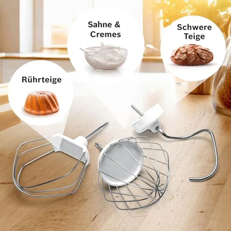 Bosch Küchenmaschine Serie 4 MUM58210, 1000 W, Edelstahl-Schüssel 3,9 L, weiß/silber – Bild 4