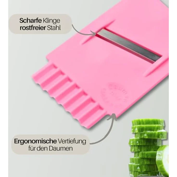 Buchsteiner Gemüsehobel, Steel, rosa, 17cm – Bild 3