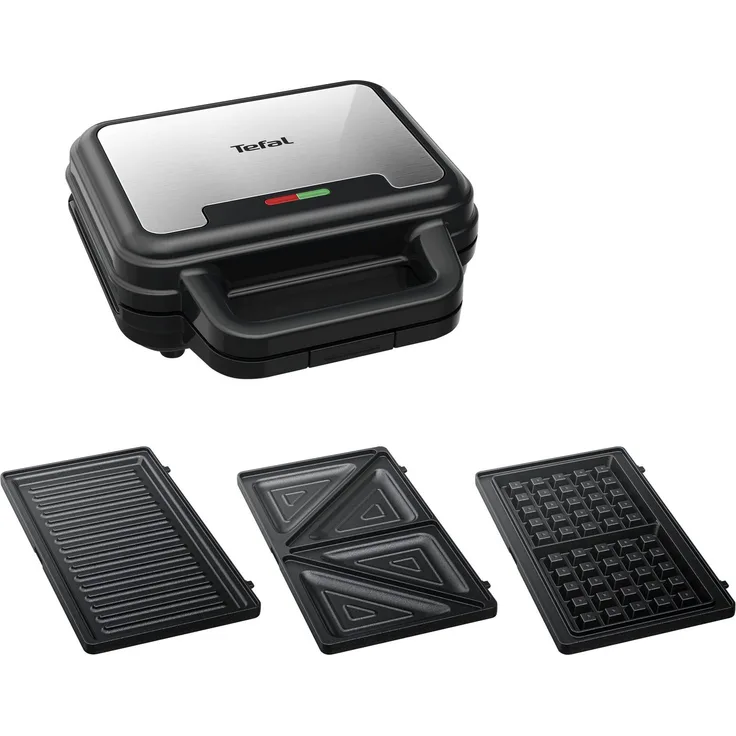Tefal Sandwichmaker SW383D Ultracompact 3-in-1 Sandwich-Waffel-Panini Kombigerät, 700 W - Ideal für leckere Snacks, sicher und einfach zu bedienen - Preisvergleich