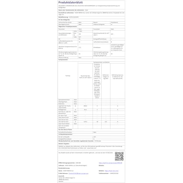 Haier HDPR1618CNPK Freistehende Kühl- und Gefrierkombination, 352 l, Edelstahl, Energieeffizienzklasse C, MultiAirflow-System – Bild 13