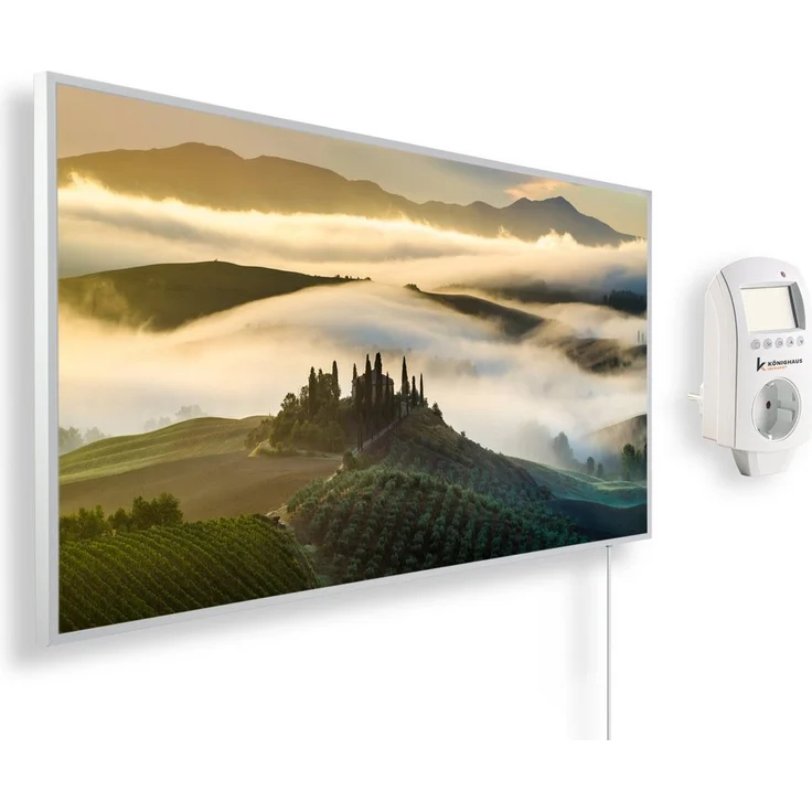 Könighaus Infrarotheizung Bild-Serie 1200W Smart, Greenguard zertifiziert, angenehme Strahlungswärme, Smart Home, 60x120x1,8 cm