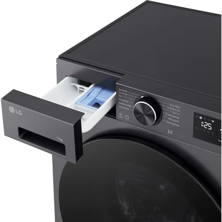 LG F4WX701YB Waschmaschine 11 kg Schwarz, Schaumerkennung, smarte Bedienung, 12 Programme, WLAN-fähig – Bild 4