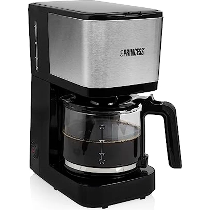 Filterkaffeemaschine Schwarz mit Edelstahl - Permanentfilter & Glaskanne für 12 Tassen – Bild 3