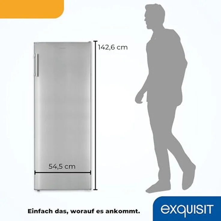 Exquisit Vollraumkühlschrank KS320-V-H-040D inoxlook | Nutzinhalt: 242 L – Bild 6