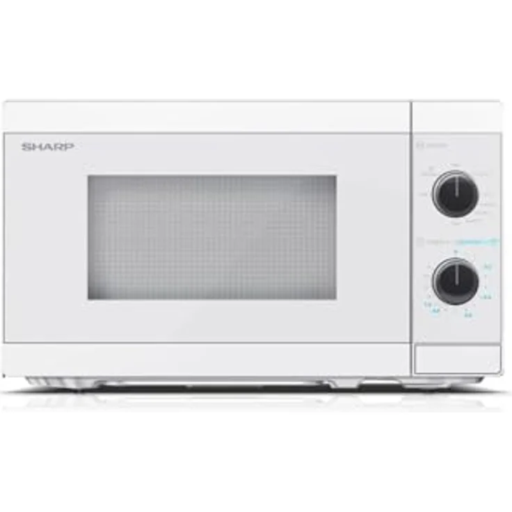 Sharp YC-MG01E-C Kombi-Mikrowelle, mit Grill, Garraum 20 Liter, 800 W, Timer, Auftaufunktion, inkl. Drehteller, Grillgestell, weiß – Bild 2