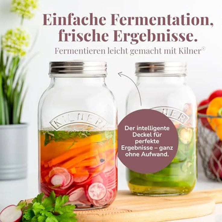 Kilner 2er Set Fermentationsgläser 1 Liter – Bild 4