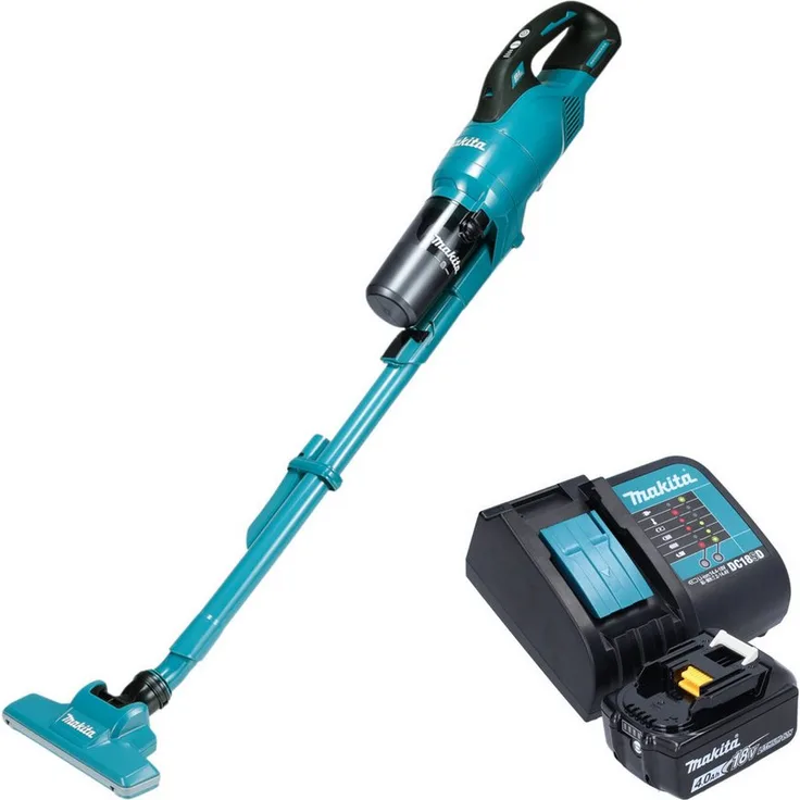 Makita DCL 286 FSM, Akku-Handstaubsauger 18 V mit Zyklonabscheider, 0,25 l, inkl. Akku 4,0 Ah und Ladegerät
