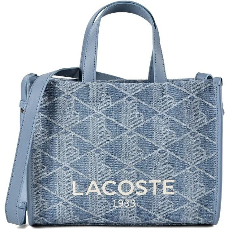 Lacoste Heritage Jacquard Umhängetasche, 27 cm, blau, 100% Baumwolle, 27 x 12 x 21 cm