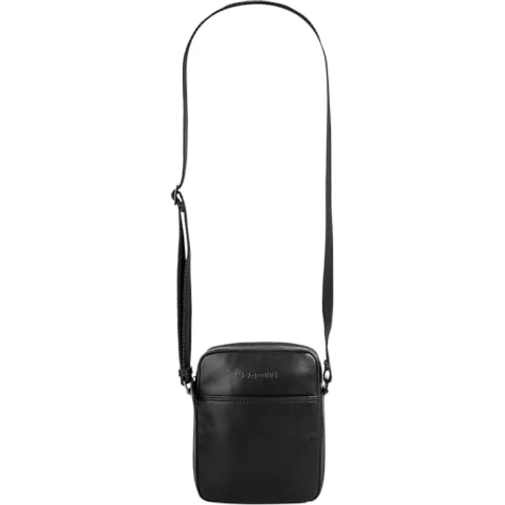 bugatti Umhängetasche CLIFF, echt Leder, schwarz, 21 cm x 16 cm x 5 cm, verstellbarer Schultergurt, Smartphonefach bis 6,7 Zoll – Bild 7