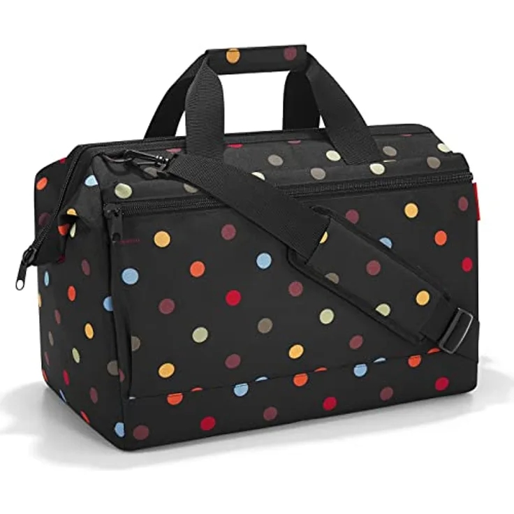 reisenthel allrounder L pocket  Vielseitige Doktortasche für Reise, Arbeit und Freizeit  Mit praktischer Trolley-Aufsteckfunktion, Farbe:dots