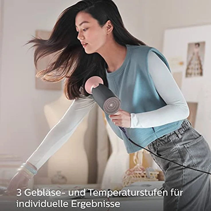 PHILIPS BHD350 Haartrockner Schwarz-Rosa (2100 Watt) – Bild 3