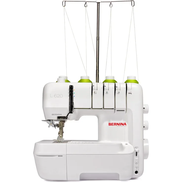 Bernina Coverlock-Nähmaschine L 620, mit Lufteinfädler, FHS, 83 mm Stoffdurchlass, präzise Stichqualität