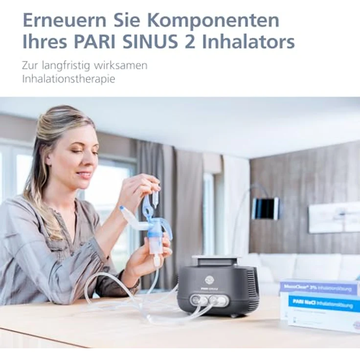PARI SINUS 2 Year Pack – Set zum Austauschen für Ihr Inhalationsgerät – LC SPRINT SINUS Vernebler Nasenstöpsel, Schlauchsystem und Filter – Bild 5