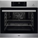 AEG BEB355020M Einbaubackofen / SteamBake – mit Feuchtigkeitszugabe / Reinigung mit Wasserdampf / Touch-Bedienung / Grillfunktion / Display mit Uhr / A+ / Edelstahl mit Antifingerprint